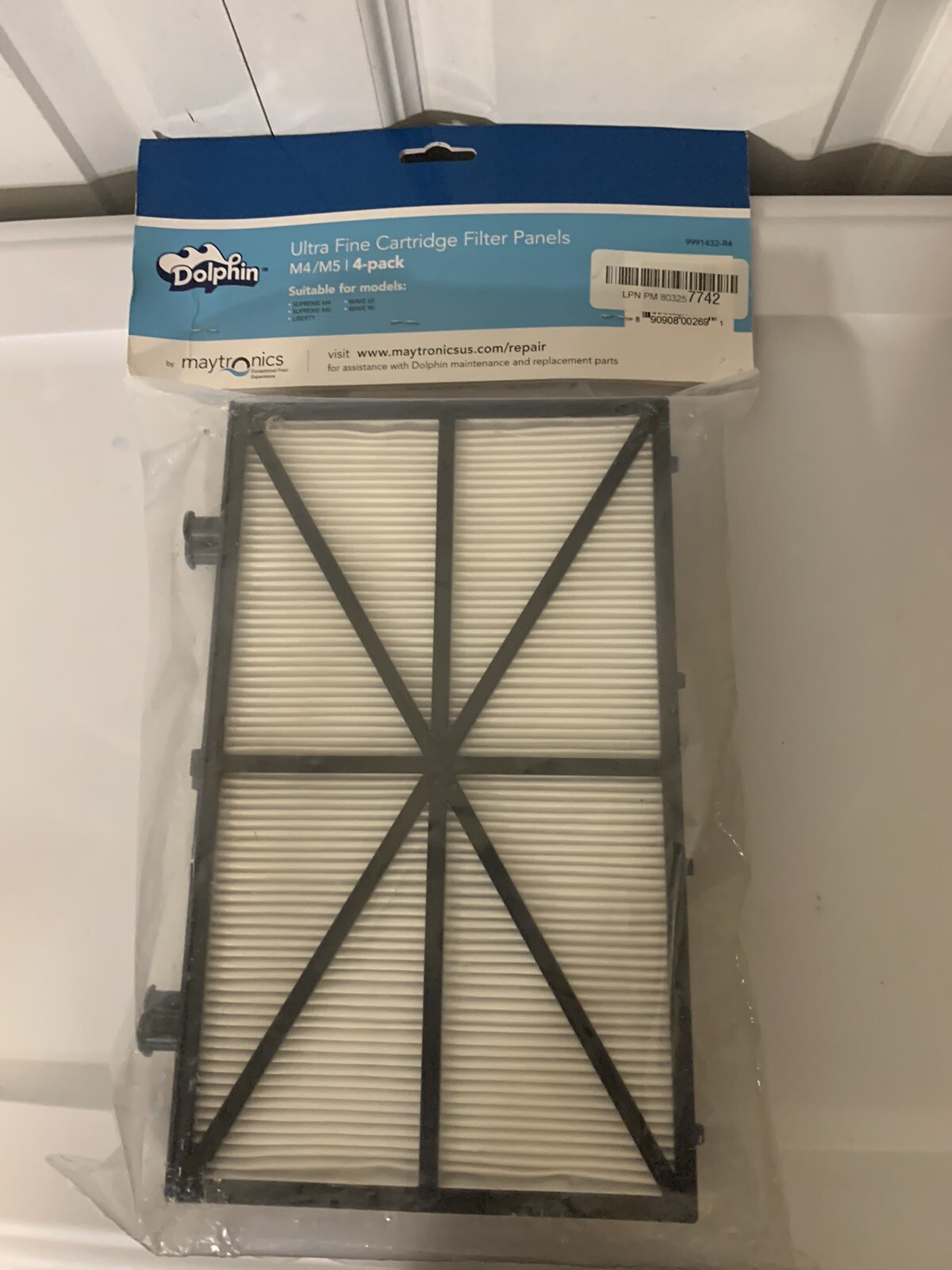 Maytronics Dolphin Large Ultra Fine Cartridge Filter Panel Pack of 4 9991425 R4