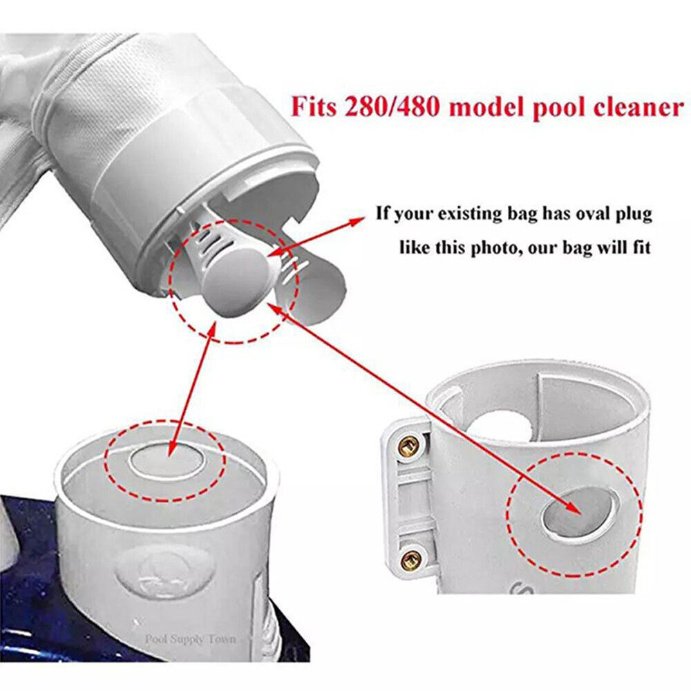 4-Pack Pool Cleaner Bags All Purpose Filter Bag for Polaris 280 480 Part K13 K16