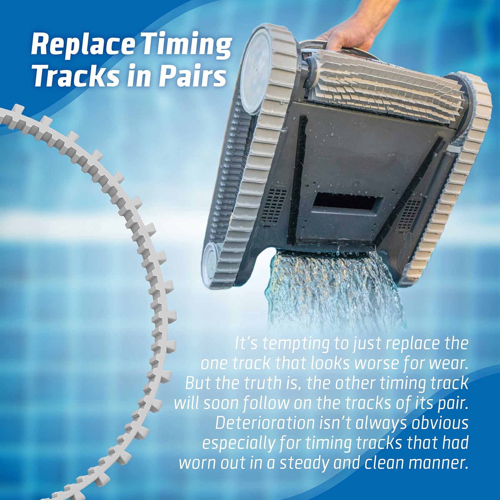 (2-Pack) Gray Pool Cleaner Timing Tracks, Compatible with Pool Cleaner Models…
