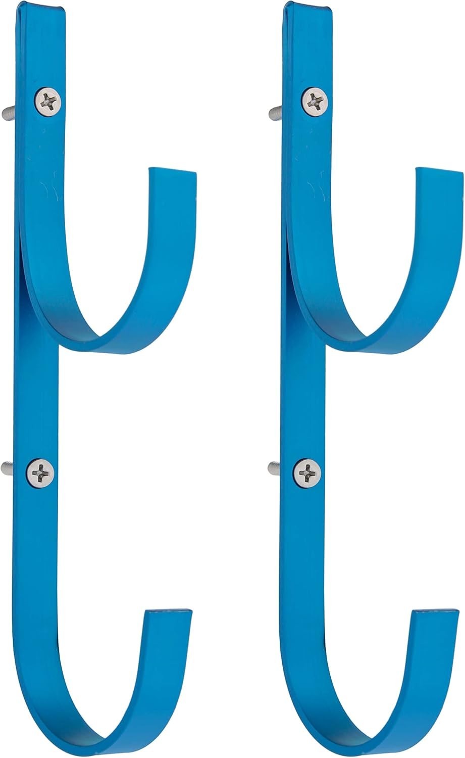 Pool Pole Hanger – 2 Blue Aluminum Pool Hooks for Poles – Equipment Fence Hoo…