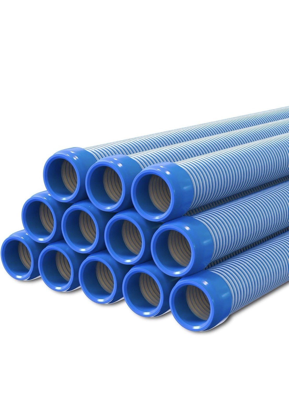 Pool Vacuum Hose 40 Feet (12 x 40 Inch), 1.5 Inch Cuffs, Compatible with Most
