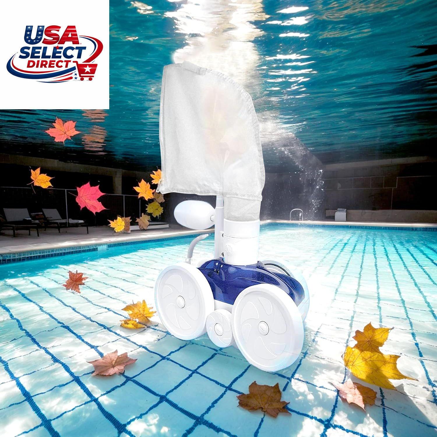 4 Pack Nylon Mesh Pool Cleaner Bags with Zipper Enclosure