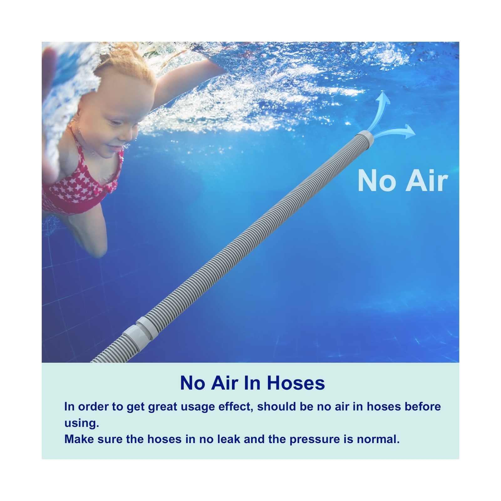Poolvio Professional Swimming Pool Vacuum Cleaner Hose -1.5” 8 Piece Hoses fo…