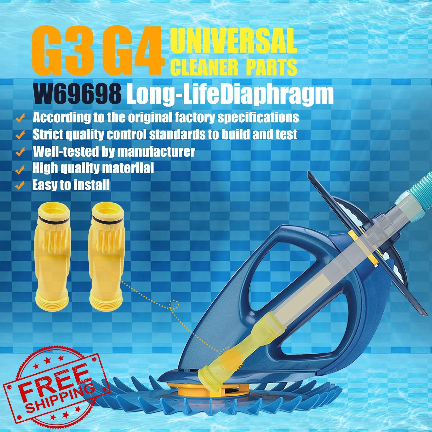WMANSPA Pool Cleaner Diaphragm G3 Pro G2 Vacuum 2 Pack