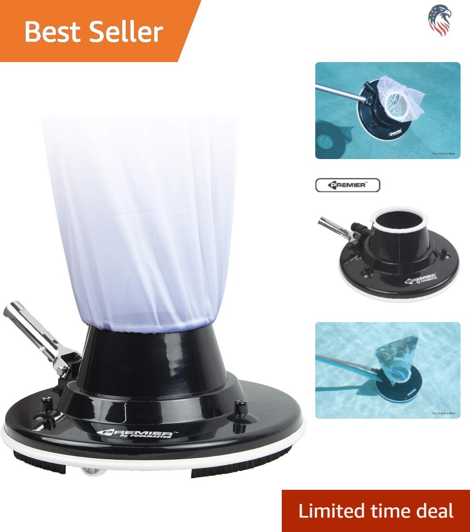 Compatible Pool Leaf Vacuum Cleaner 15 Inch ABS Body 8 Jets Adjustable Wheels