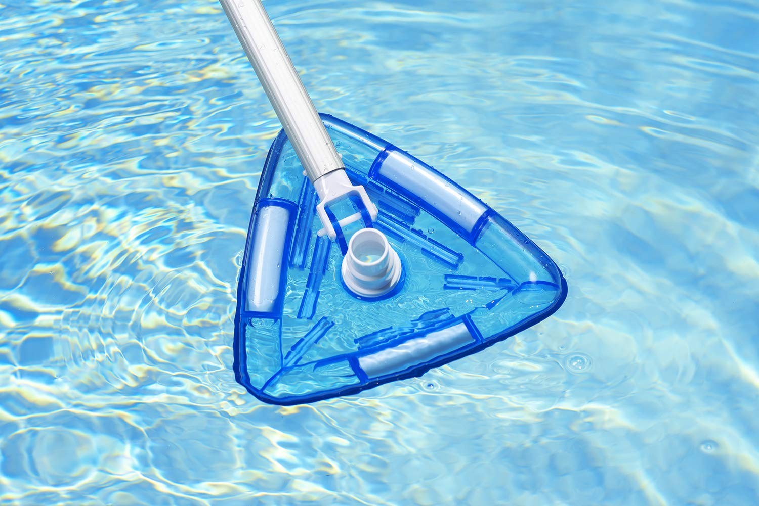 Transparent Pool Vacuum Head Weighted Triangle Vinyl Liner 11 Inch Blue