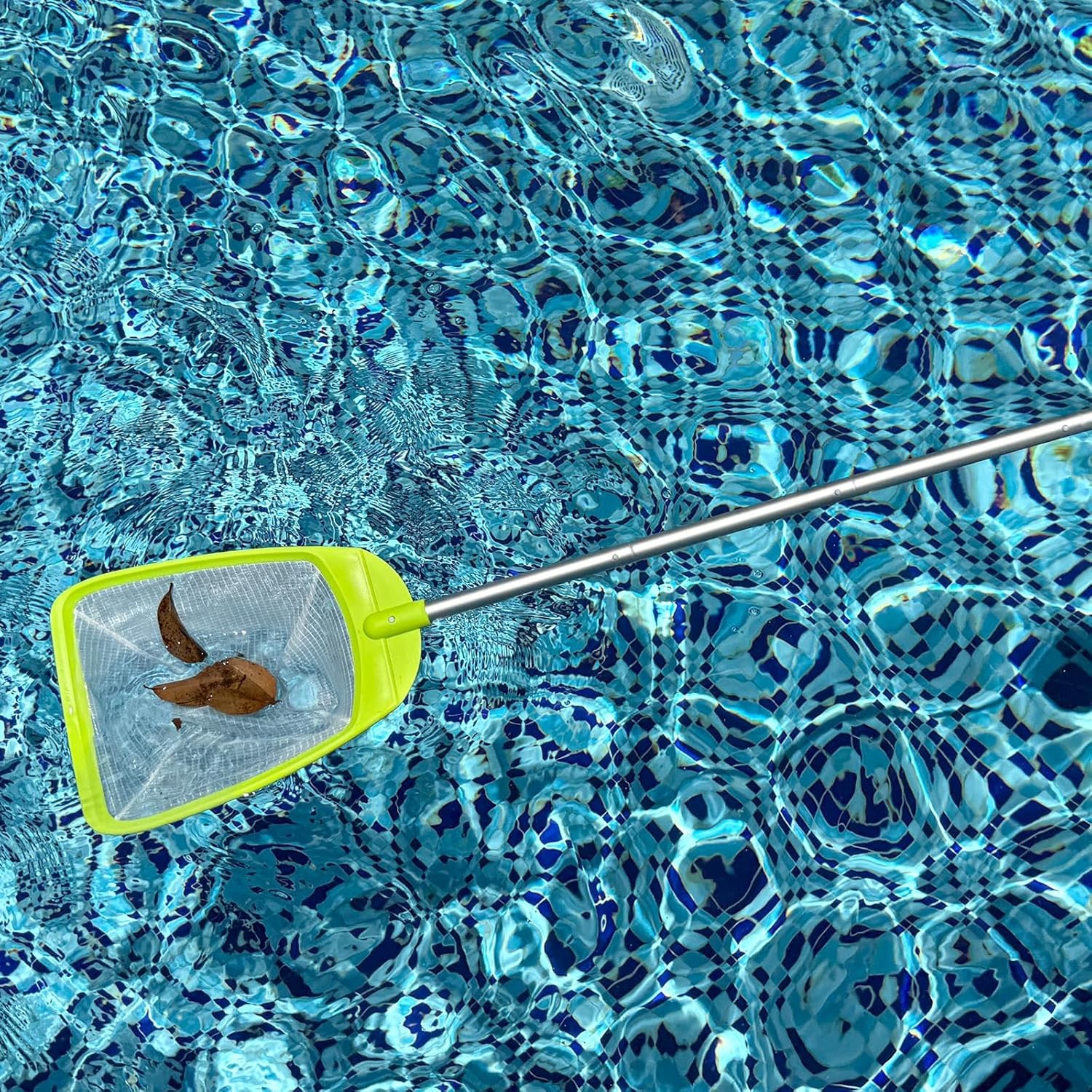 Pool Skimmer Net-Total Length 59 inches Leaf Rake Nets W/ Aluminum Pole Fast