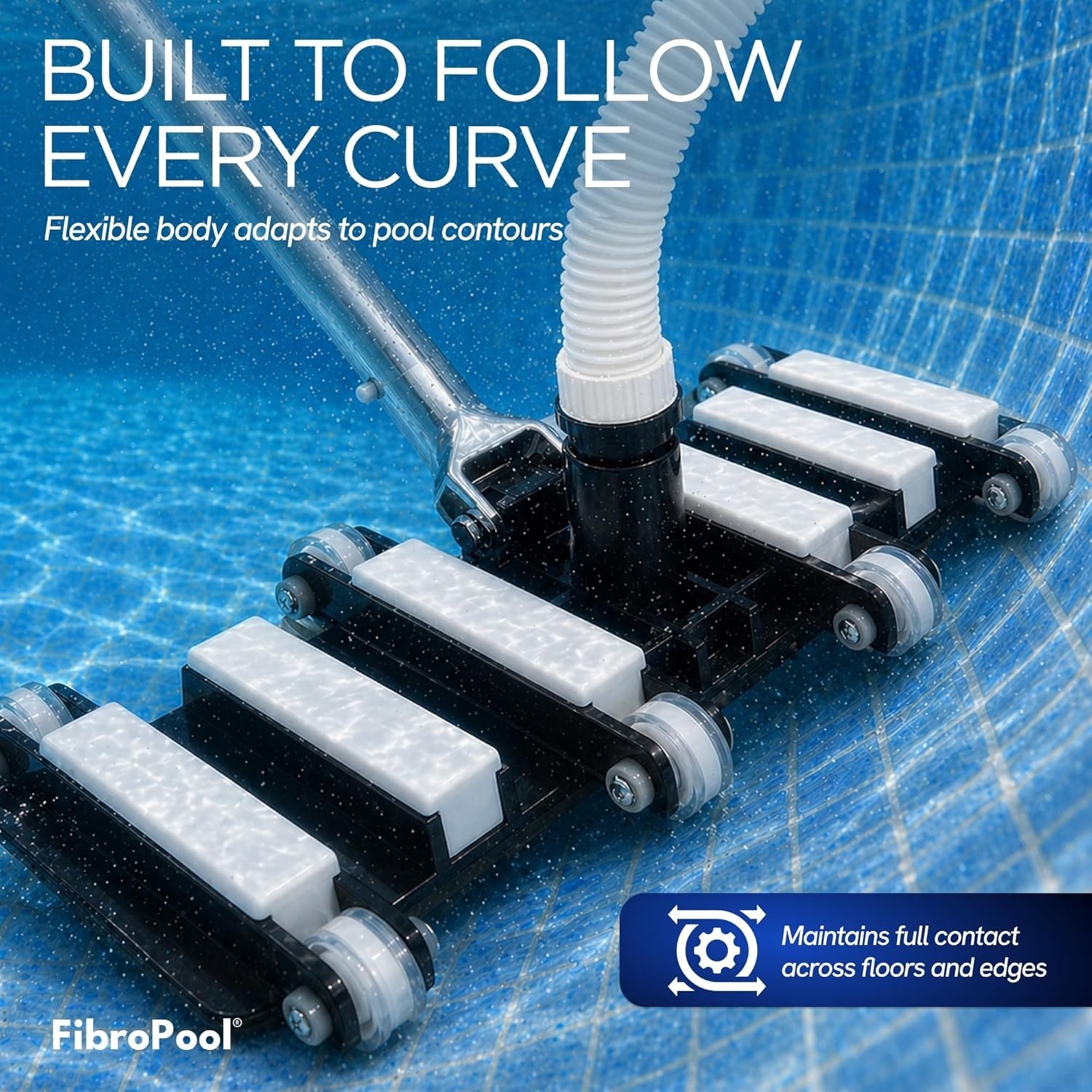 14.4&Prime; Weighted Pool Vacuum Head with Flexible Design – Inground & Above Ground