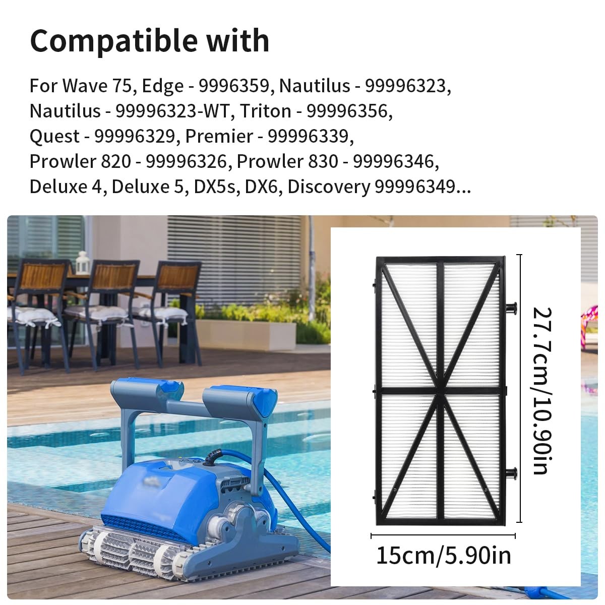 « Pool Cleaner Filters for Dolphin Premier, DX6, Deluxe 4 & 5 4 Pack »