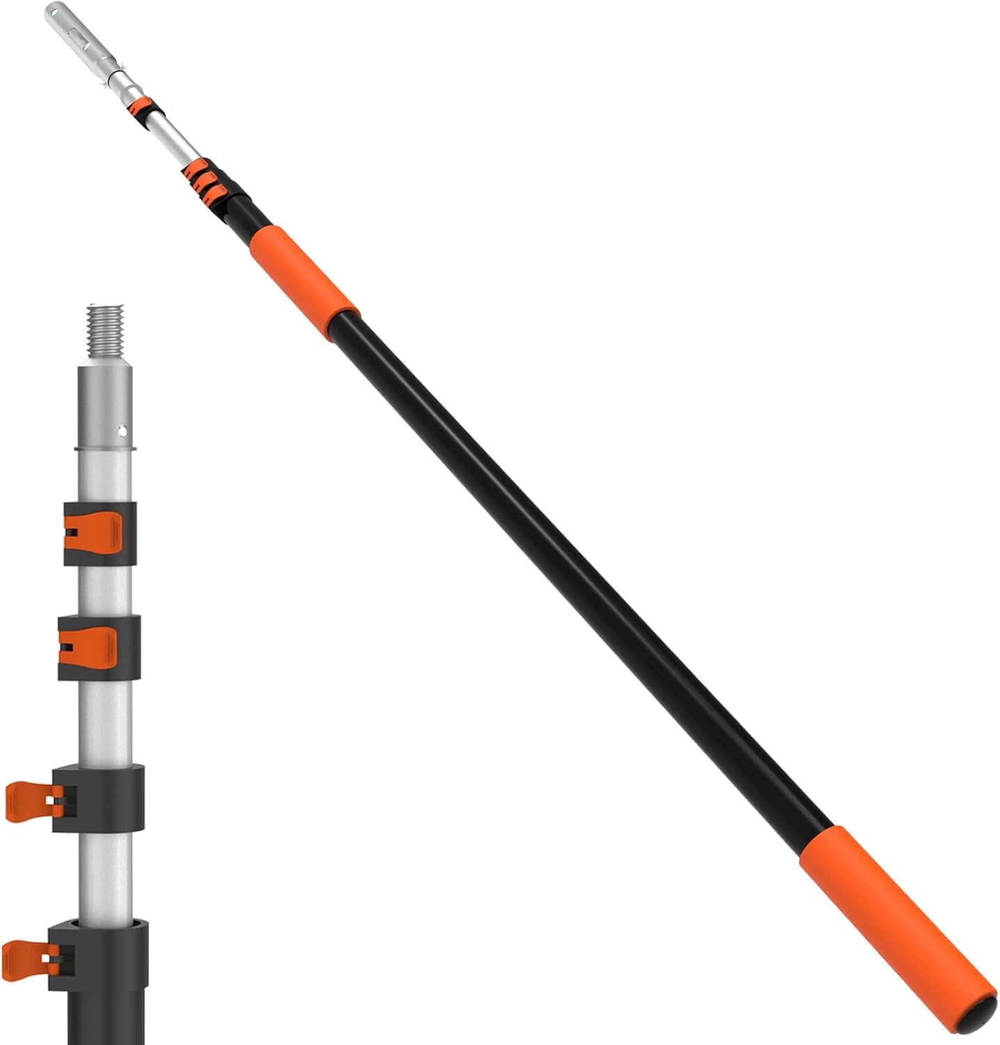 LAANPOLE Telescopic Pool Pole, 16ft Heavy Duty Swimming Pool Pole, Adjustable