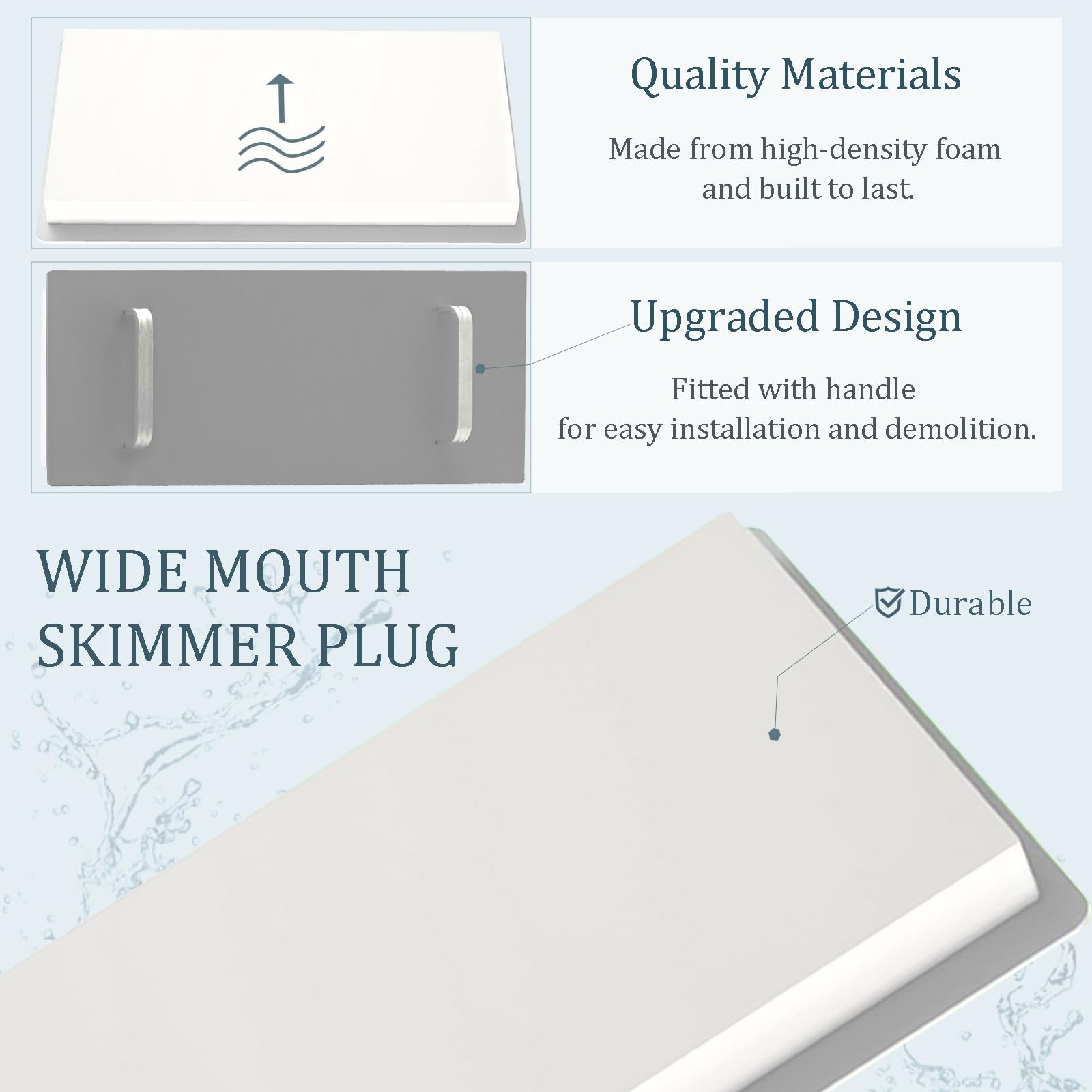 2-Pack Skimmer Plug for Above Ground Pool, Wide Mouth Skimmer Plug for Haywar…