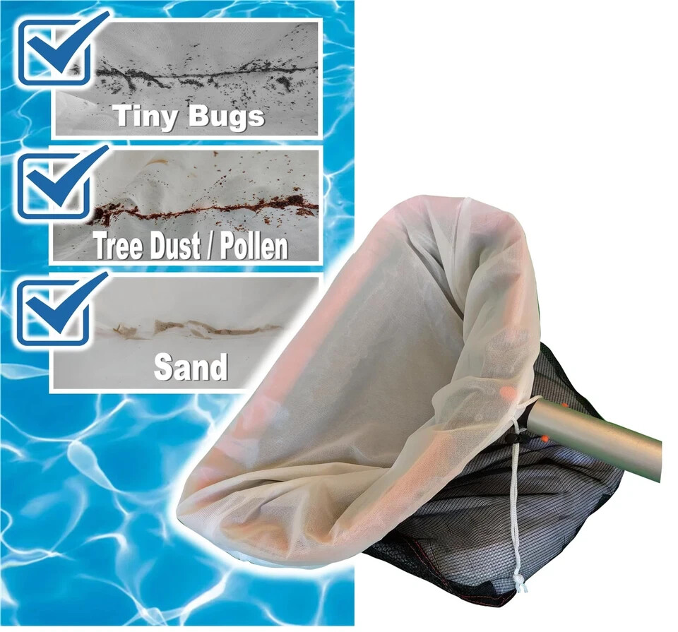 Ultra Fine Mesh Pool Skimmer Insert Collects Sand Pollen Tree Dust Tiny Bugs