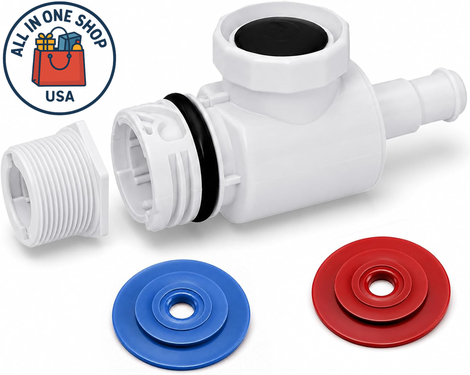 Universal Wall Fitting Connector for Polaris & Pentair Pool Cleaners – 1 Pack