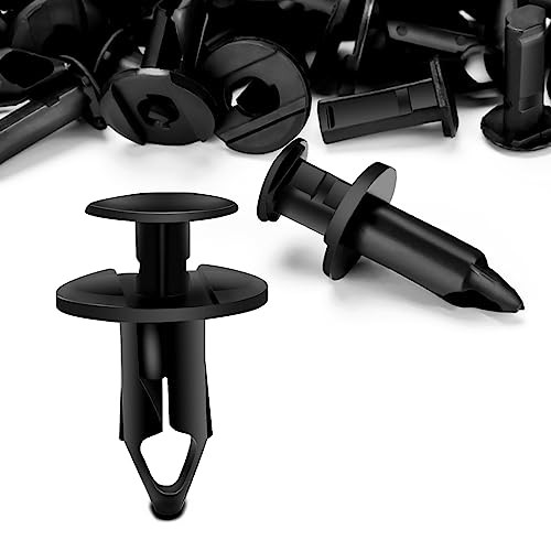200 PCS 8mm Universal Plastic Push Clips, Push-Type Nylon Bumper Fastener