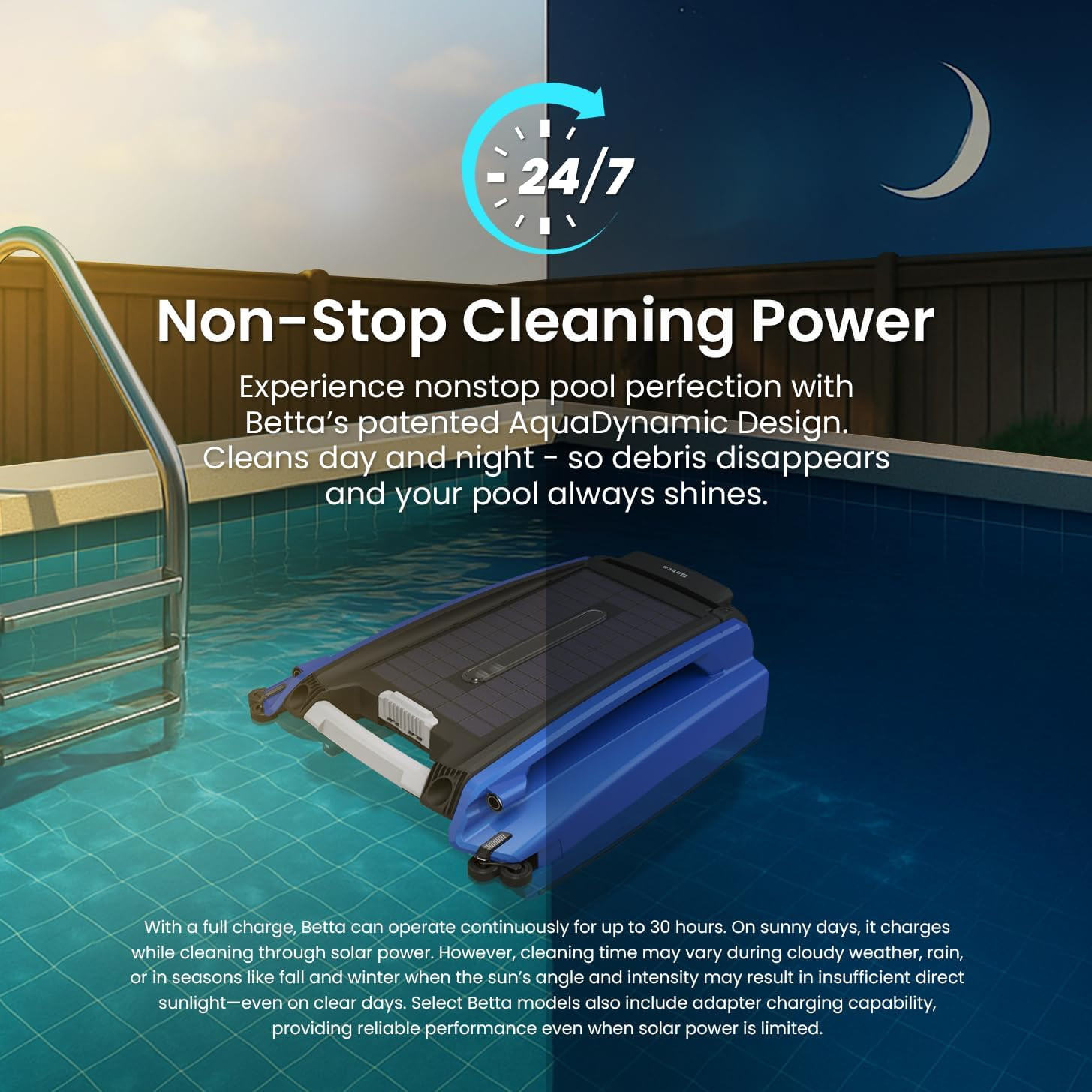 Solar-Powered Robotic Pool Skimmer with Storage Bag & Anti-Stuck Foam