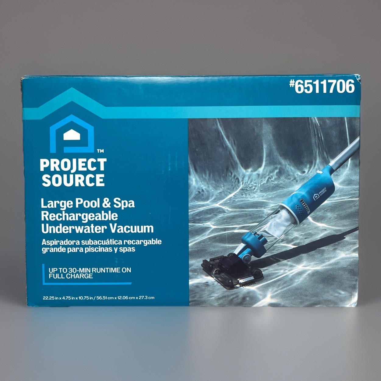 Project Source Handheld Large Pool &Spa Rechargeable Underwater Vacuum
