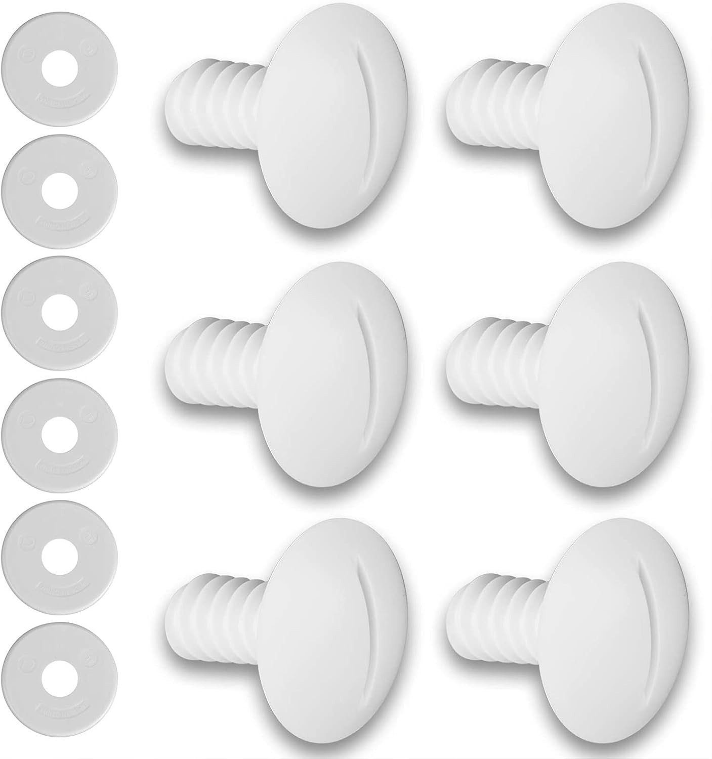 Plastic Wheel Screws Pack of 6 Replacement Parts Washers