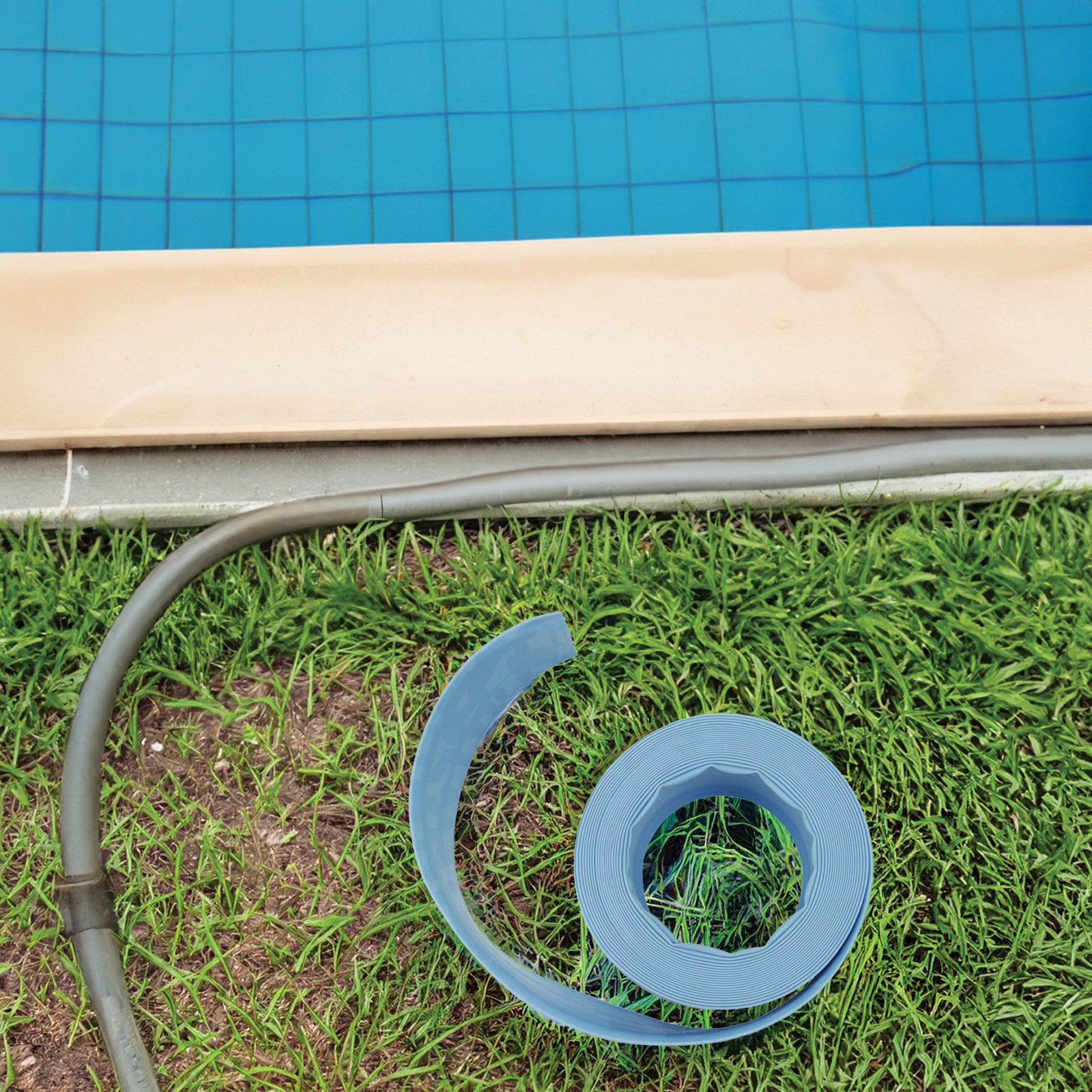 Pool Central Light Blue Swimming Pool Filter Backwash Hose – 100FT x 1.5IN