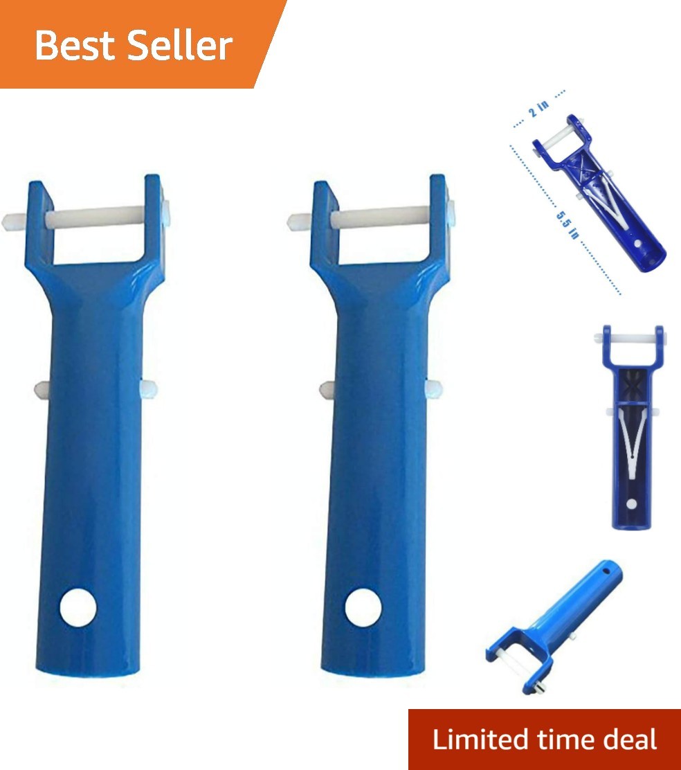 Efficient Pool Vacuum Handle Replacement with V-Clip & Pin – Sturdy Blue Design