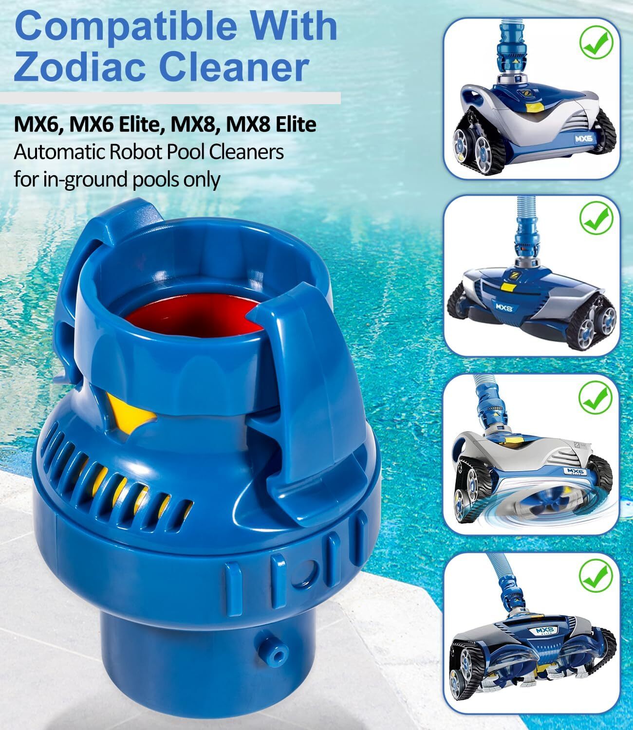 for Zodiac MX8 MX6 Inground Pool Cleaners FRV100 Baracuda Flow Regulator Valve