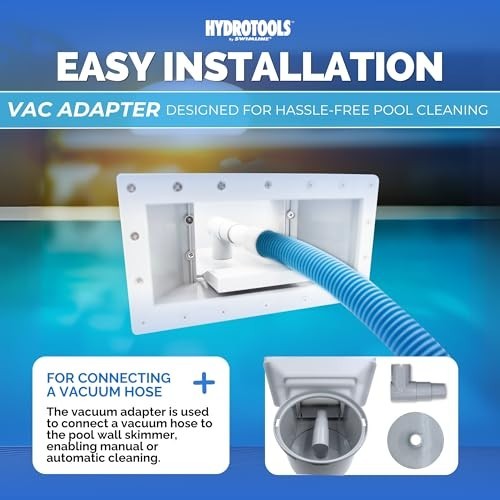 Wide Mouth Above Ground Pool Skimmer Kit | ABS Construction | Easy Access Basket