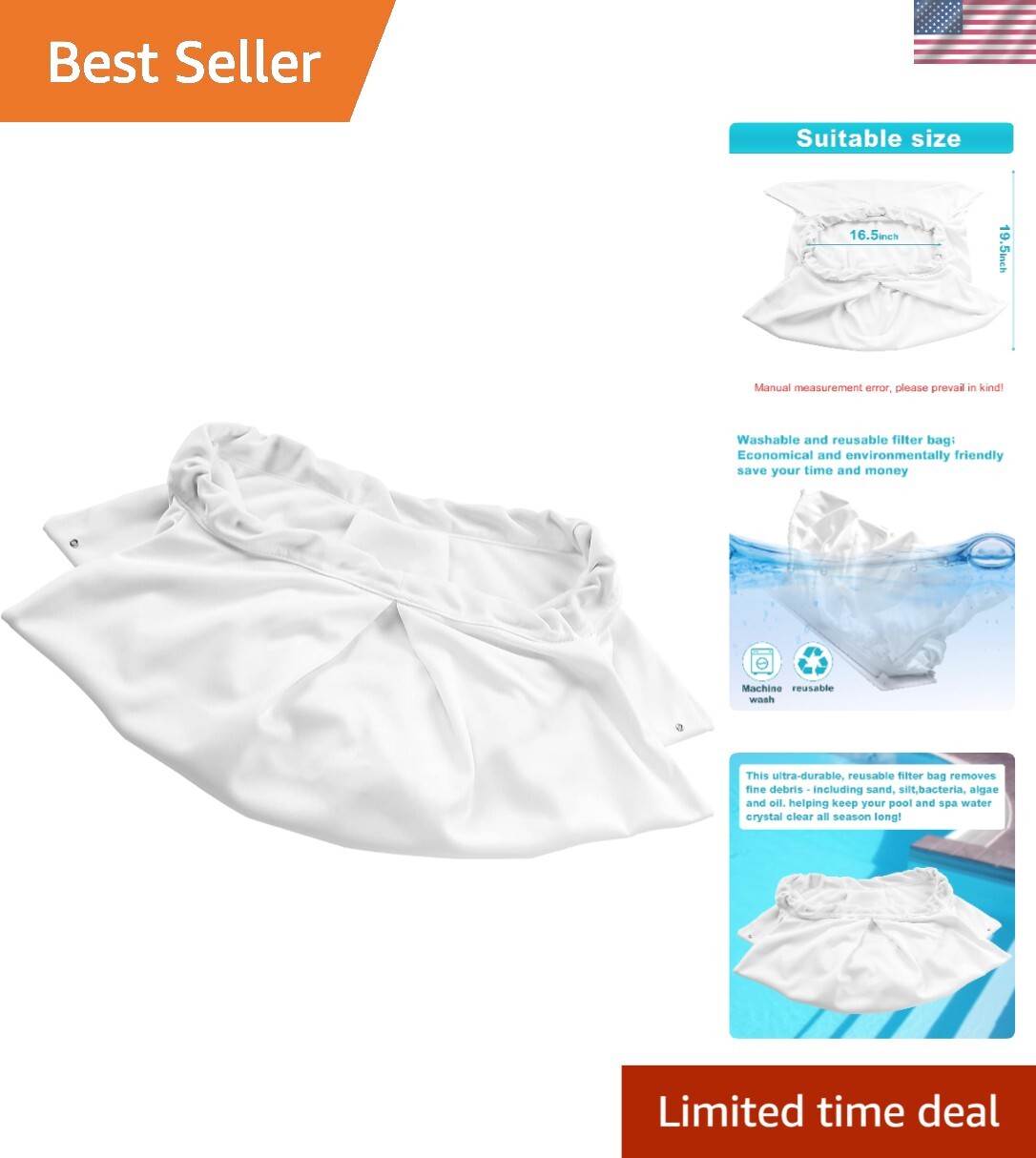 Durable Double Stitched 70 Micron Filter Bag for Dolphin Cleaners – Fast Setup