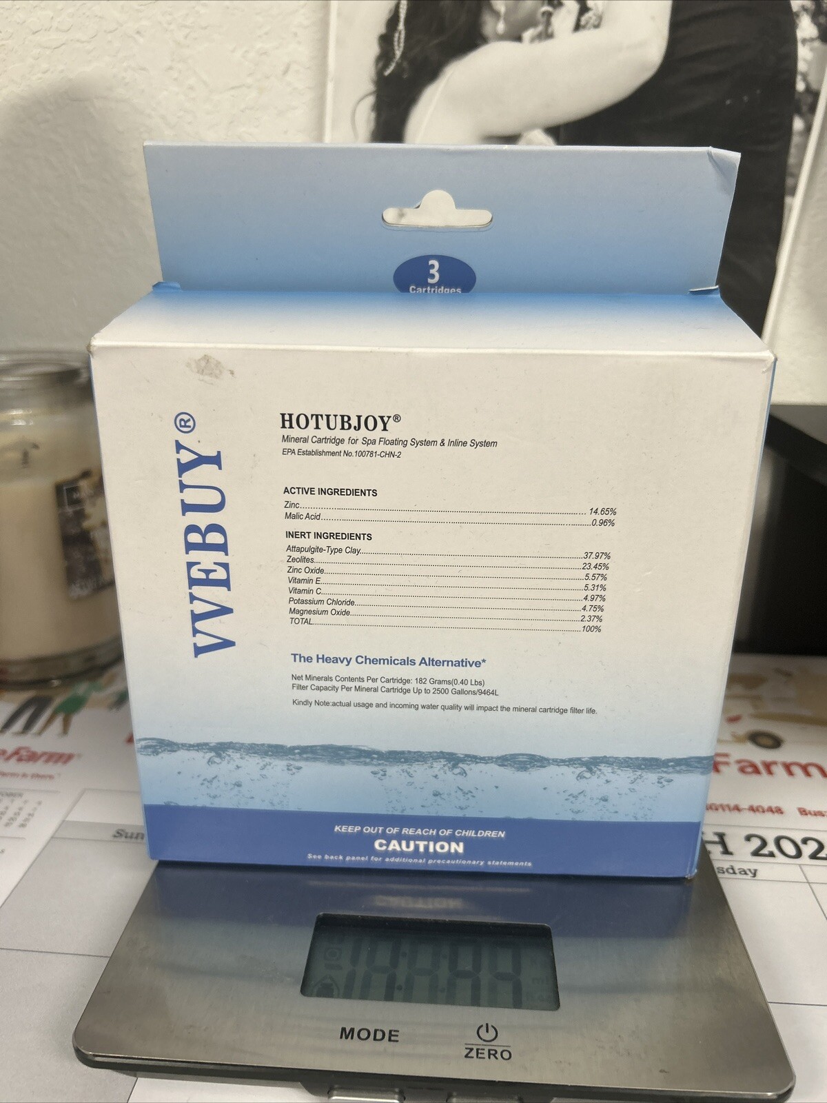 VVEBUY HOTUBJOY Mineral Cartidge For Spa Floating System & Inline System