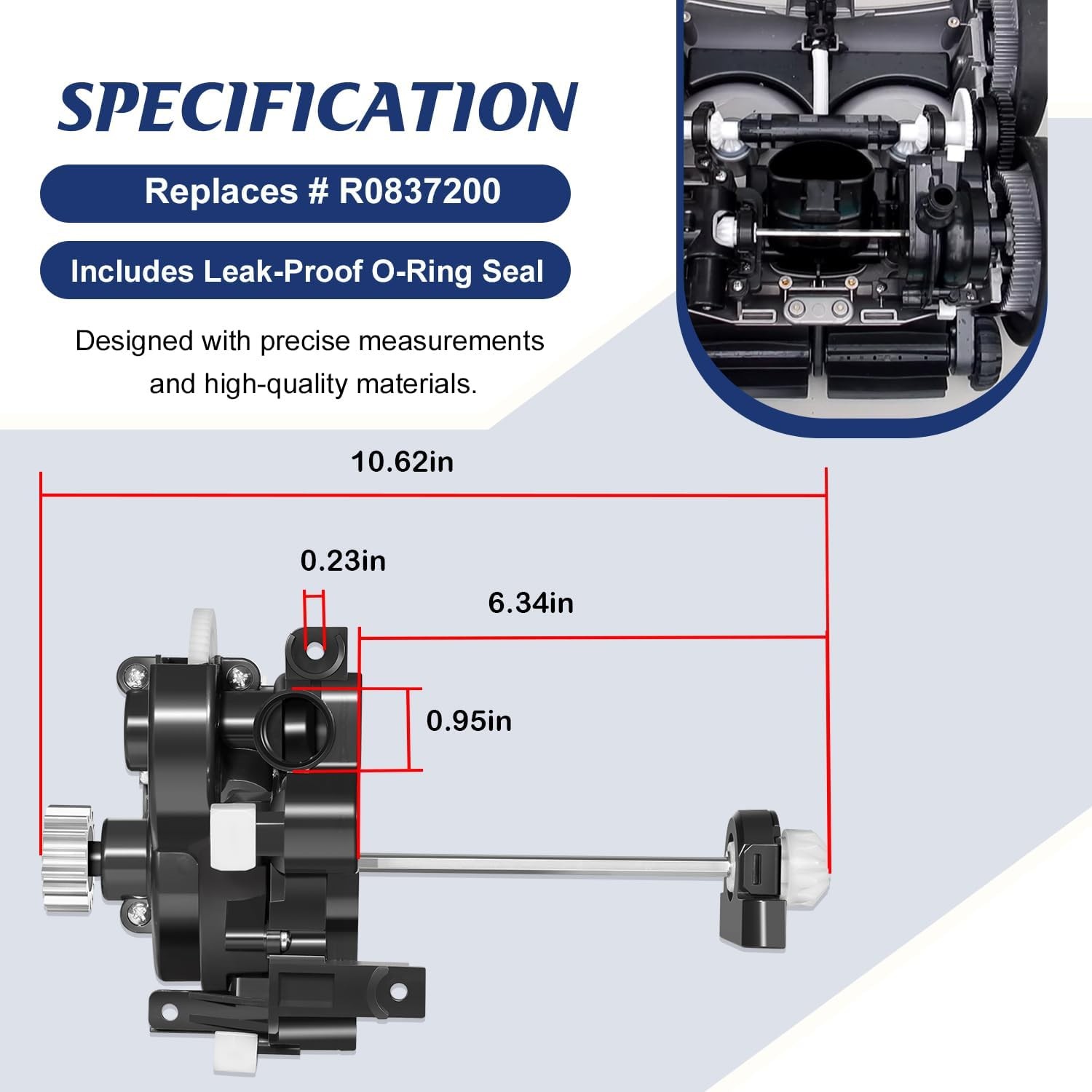 for Zodiac Polaris R0837200 Quattro Sport Pressure Side Automatic Pool Cleaner