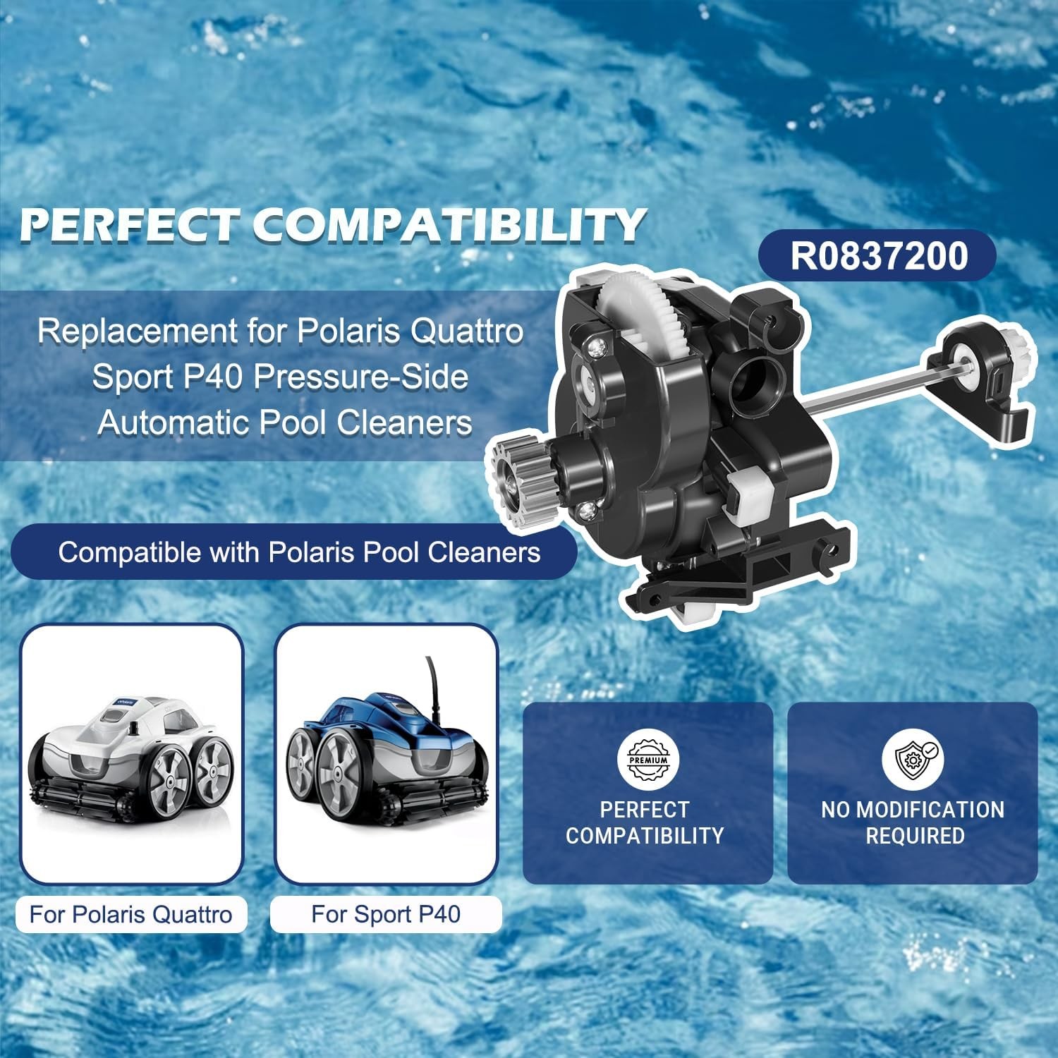 for Zodiac Polaris R0837200 Quattro Sport Pressure Side Automatic Pool Cleaner