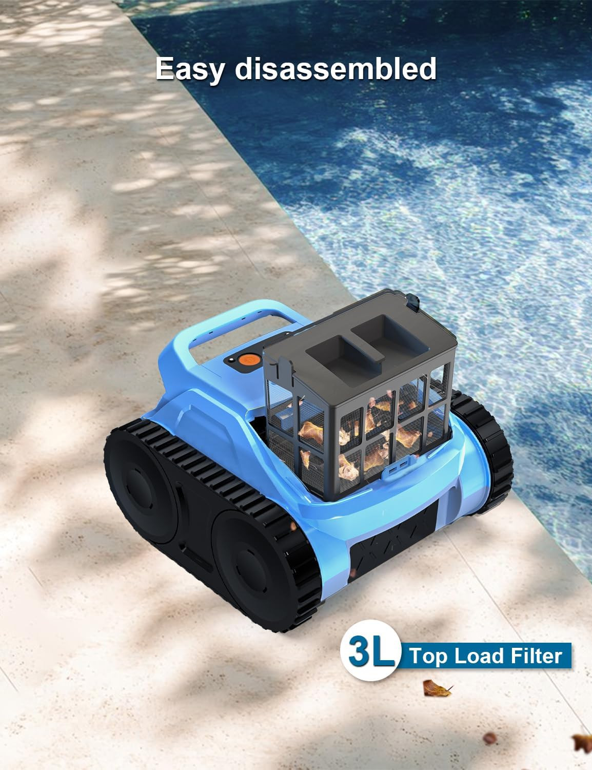 Robotic Pool Cleaner for Inground Pools Floor, Wall and Waterline Cleaning