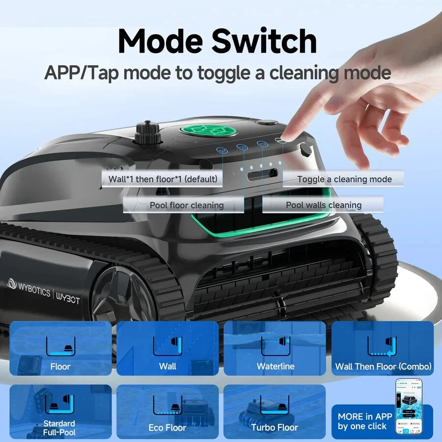 WYBOT S2 Cordless Robotic Pool Cleaner – Model WY210C – Automatic Vacuum