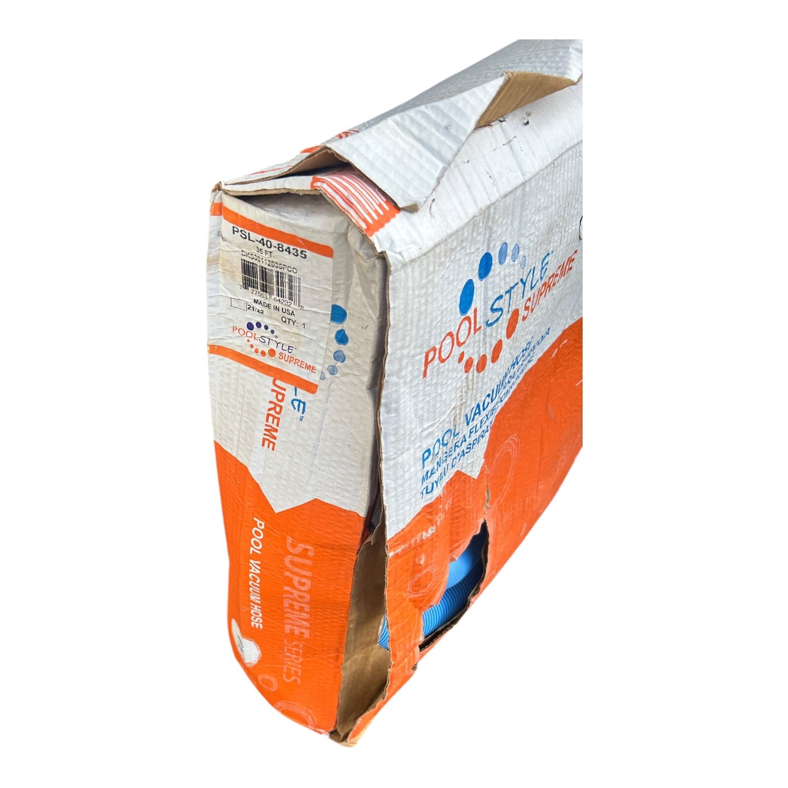 Pool Style Supreme Series 1.5&Prime; x 35&prime; Vacuum Hose w/ Swivel Cuff #PSL-40-8435