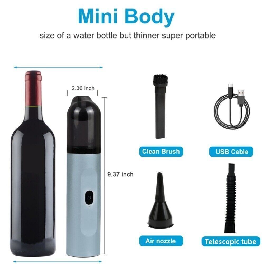 15000Pa Powerful Suction Handheld Car Vacuum Cleaner 90W Portable Mini Cordless