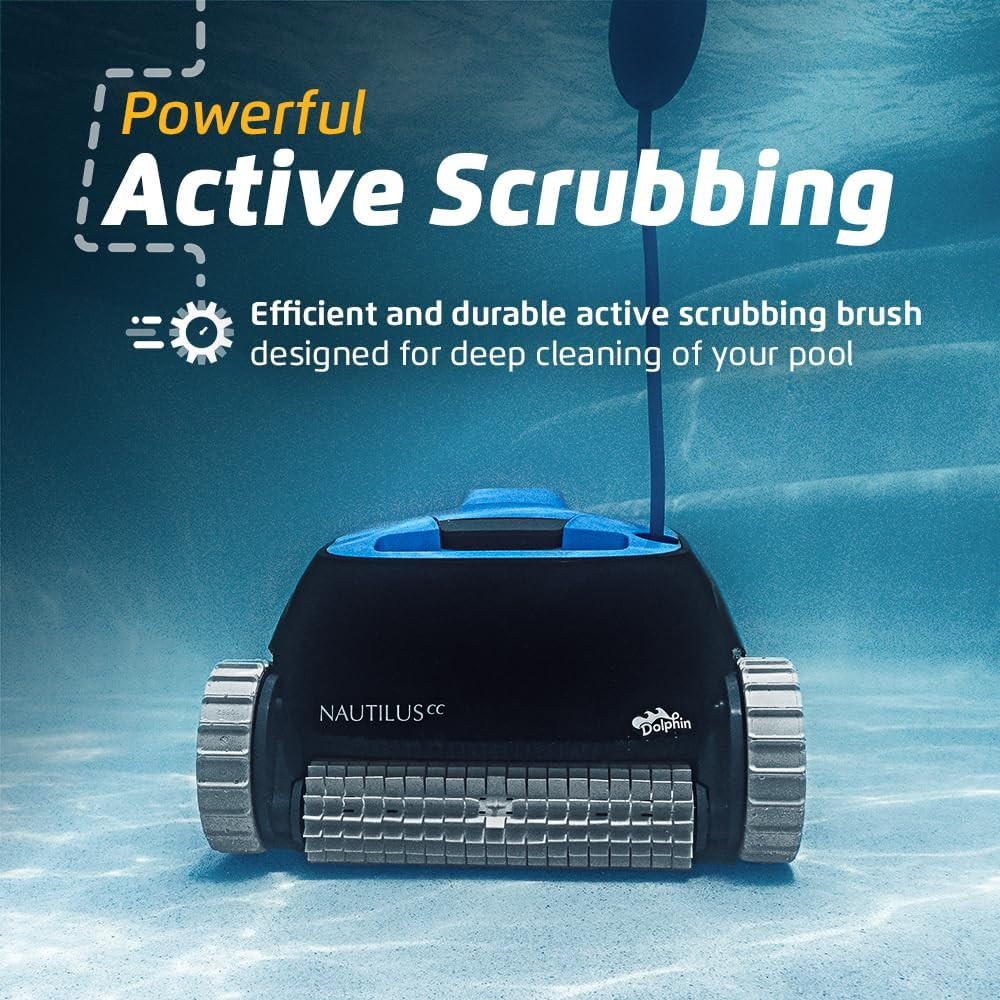 Nautilus CC Automatic Robotic Pool Vacuum Cleaner, Wall Climbing Scrubber Brush,