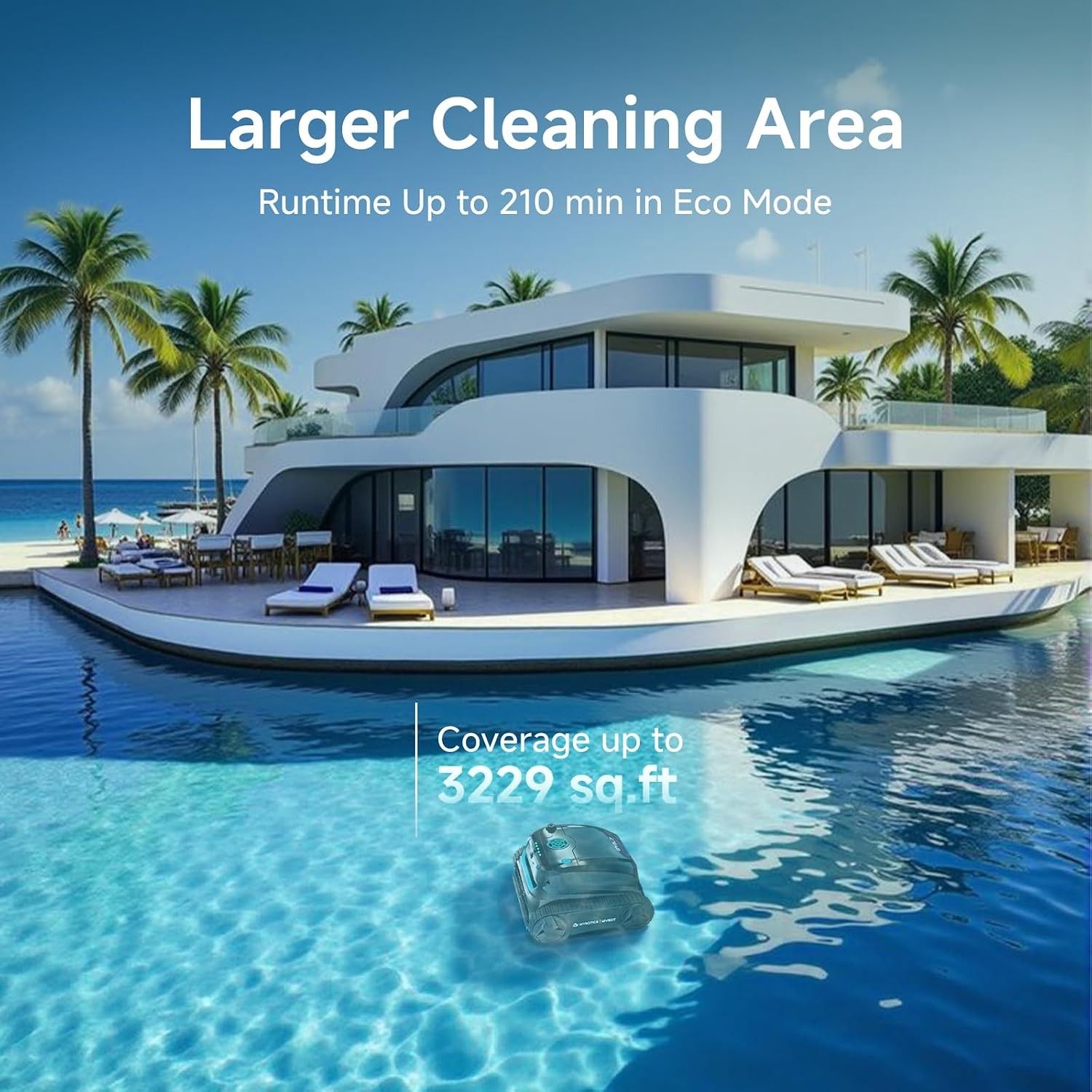 WYBOT S2 Vision AI Camera Cordless Pool Cleaners for Inground Pools, 8-in-1 Pool