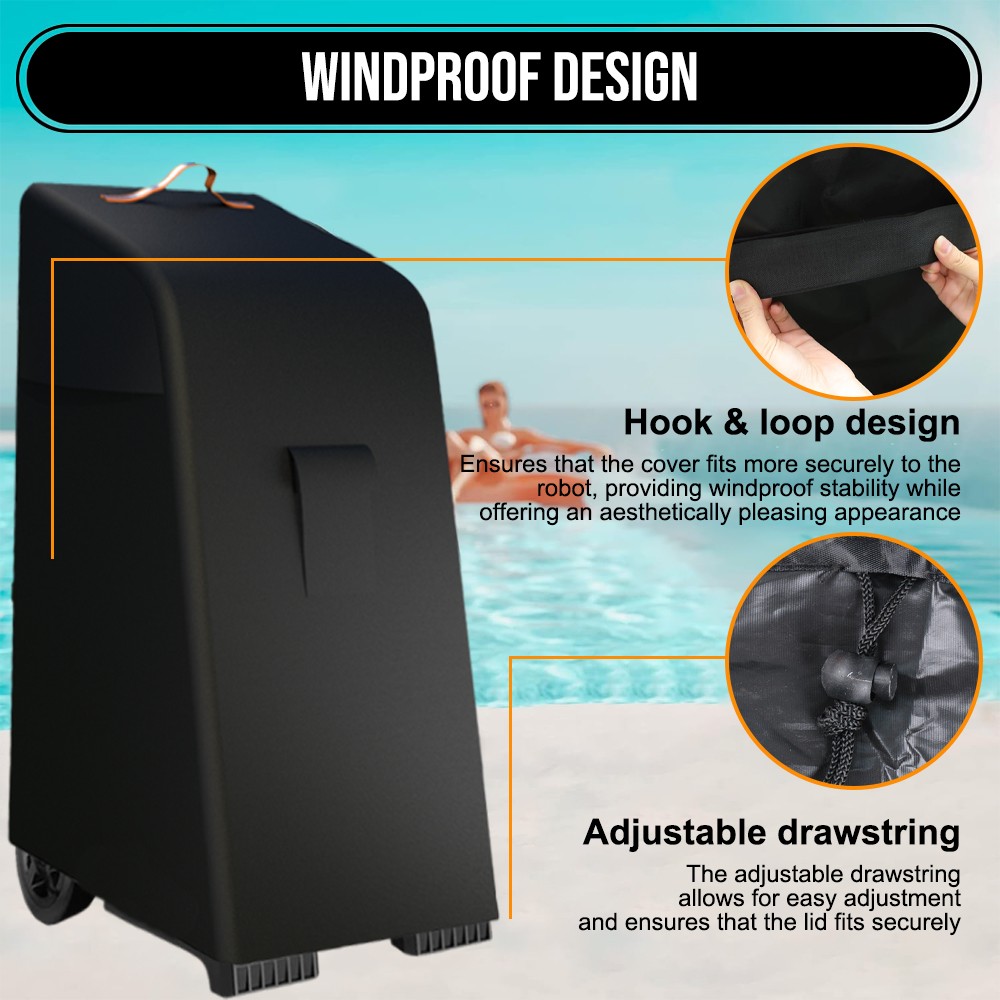 Robotic Swimming Pool Cleaner Caddy Cover Outdoor Waterproof Protector Universal