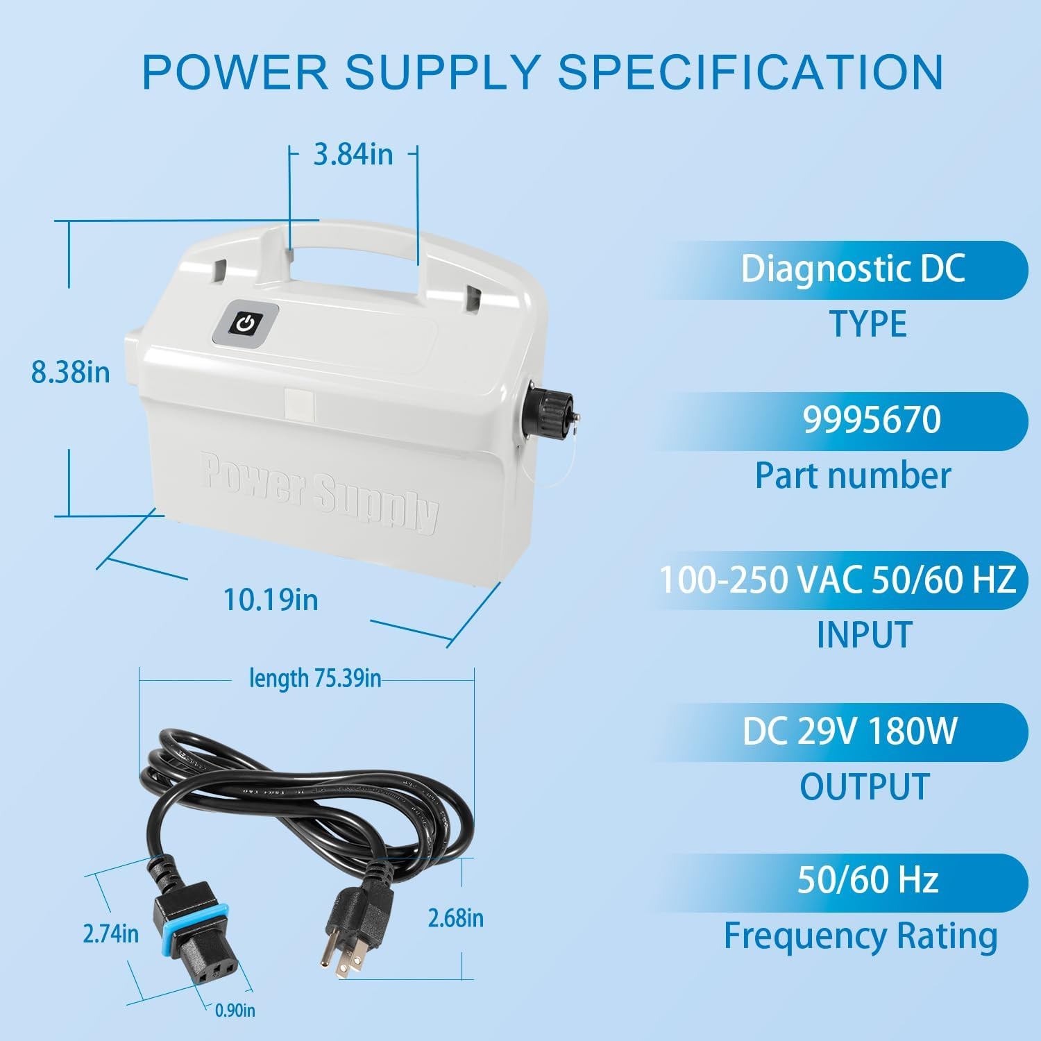 9995670-US-ASSY Replacement Power Supply for Dolphin Robotic Cleaners