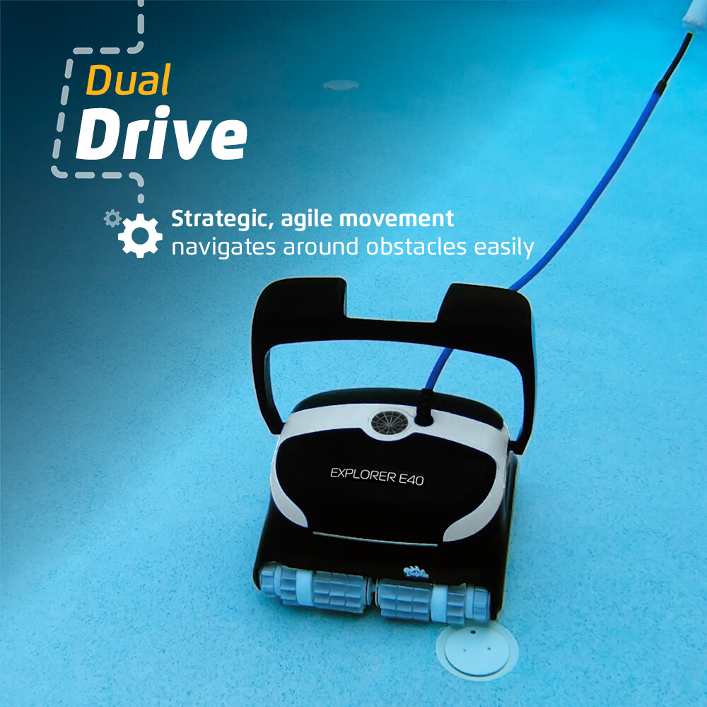Dolphin Explorer E40 Wi-Fi Robotic Pool Vacuum Cleaner Pools up to 50 FT