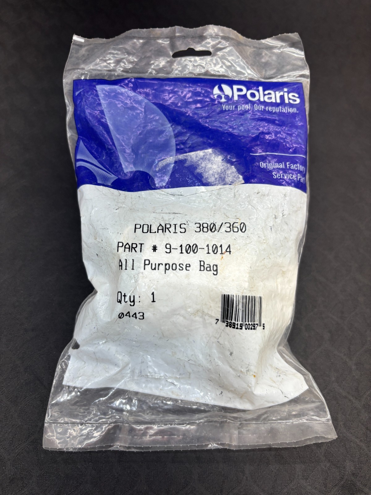 Genuine OEM Polaris 9-100-1014 Replacement All Purpose Debris Bag