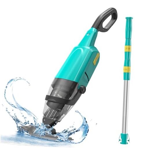 Pool Vacuum for Above Ground Pool, Cordless Handheld Rechargeable Pool Green