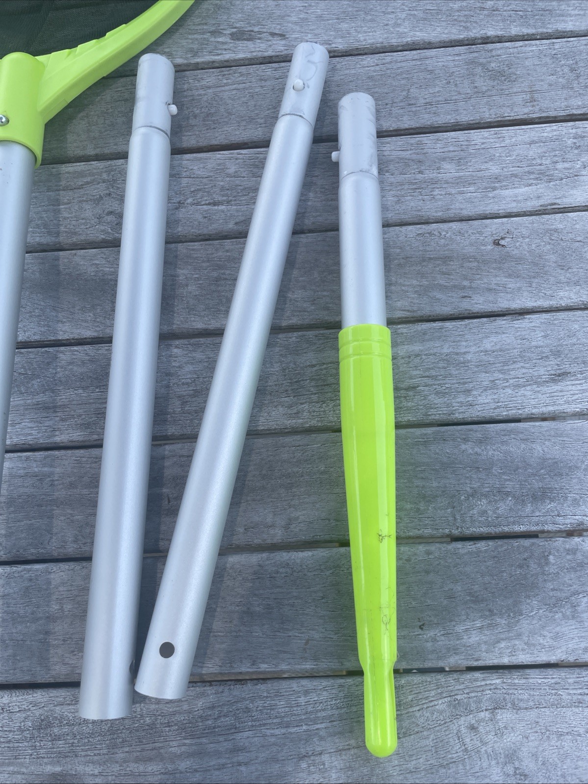 Pool Leaf Skimmer, 60 Inches Long Handle Net,, green & Black Pool Bottom Broom