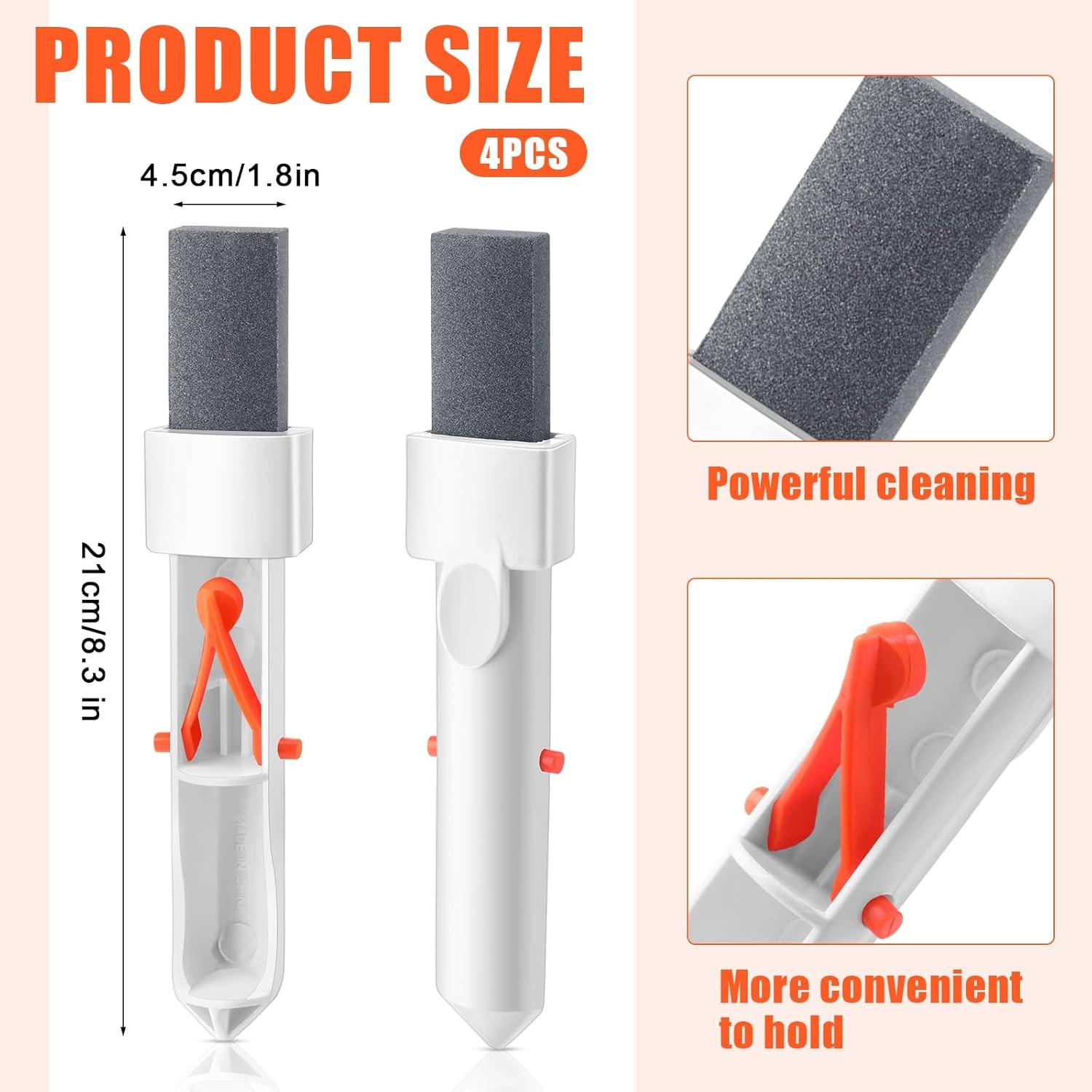 Demissle 6 Pcs Pool Pumice Stone for Cleaning with Handle Stain Eraser Hard Wate