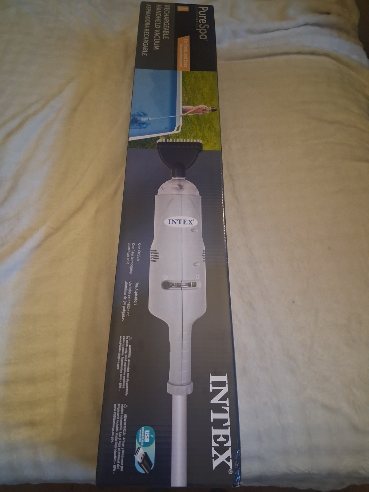 Intex 28620EP Rechargeable Handheld Swimming Pool Vacuum – Gray