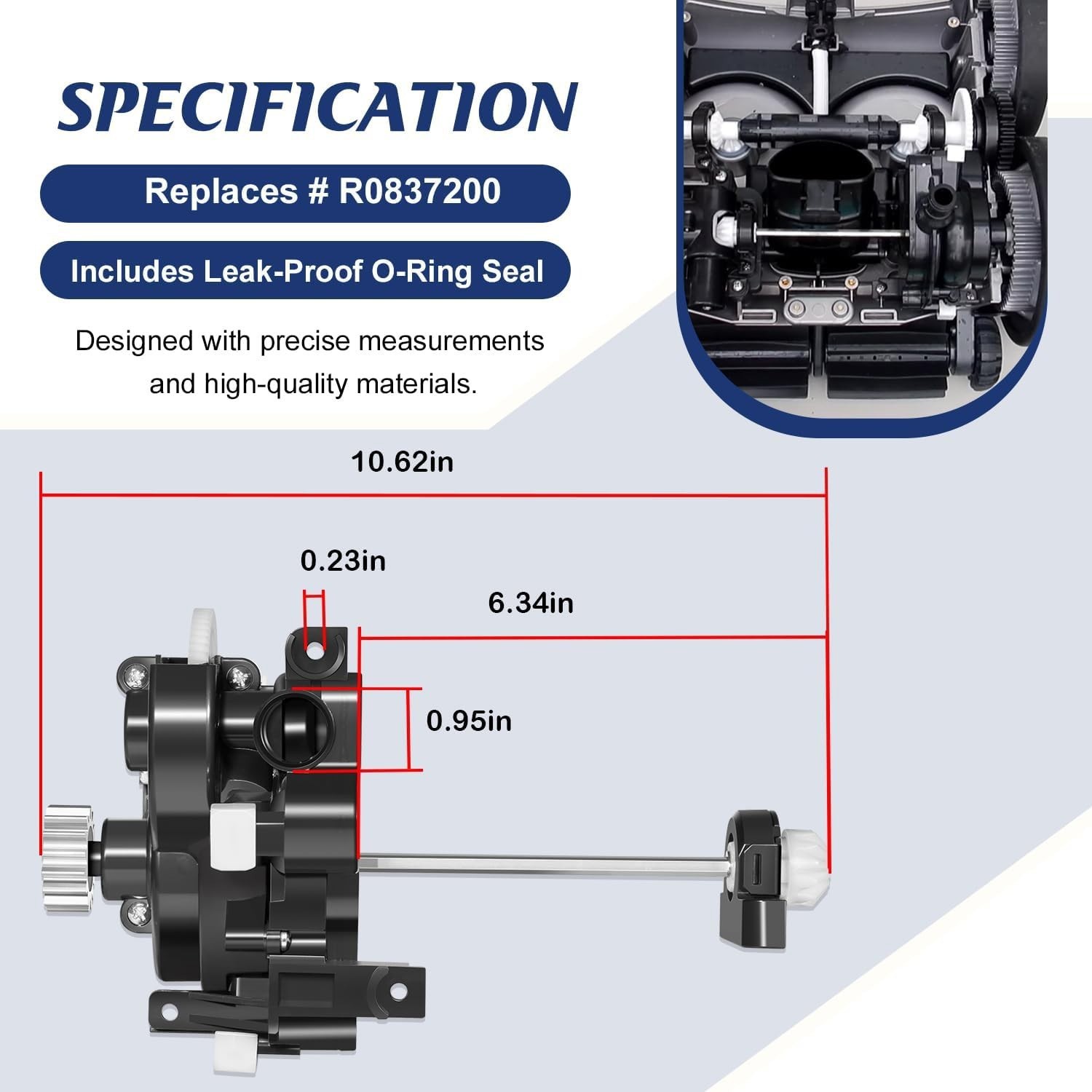 R0837200 for Polaris Quattro P40 Sport Pressure Side Automatic Pool Cleaner