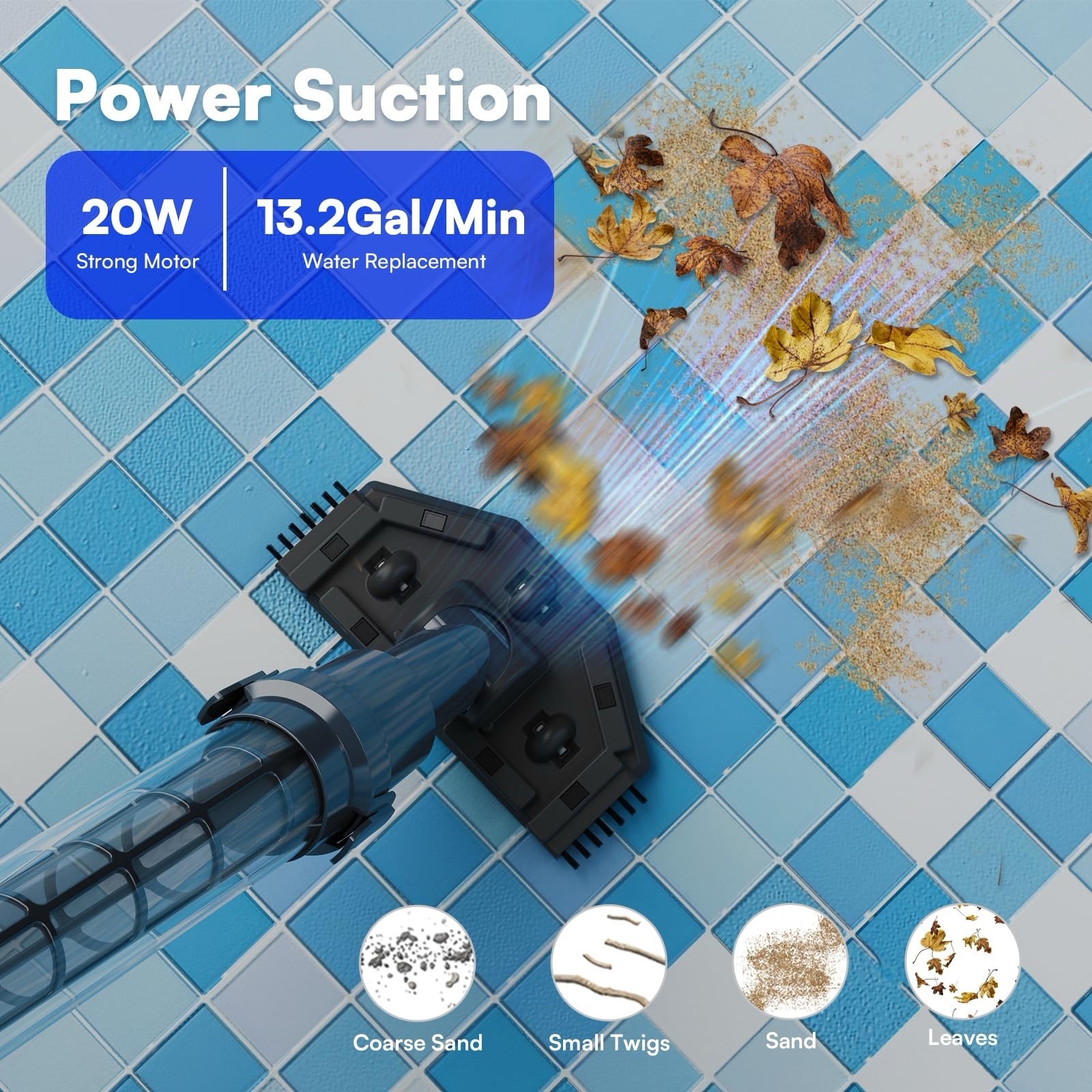 Handheld Spa Hot Tub Vacuum- Cordless Small Above Ground Pool Cleaner with 2 …