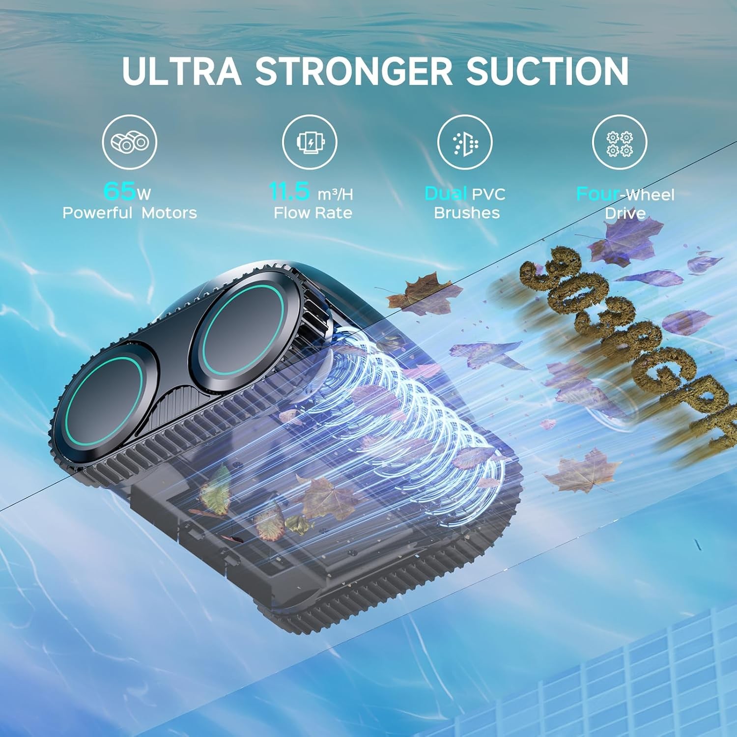 WYBOT C1 Pool Cleaner Wall Climb Cordless Robotic Pool Robot In-Ground Pools