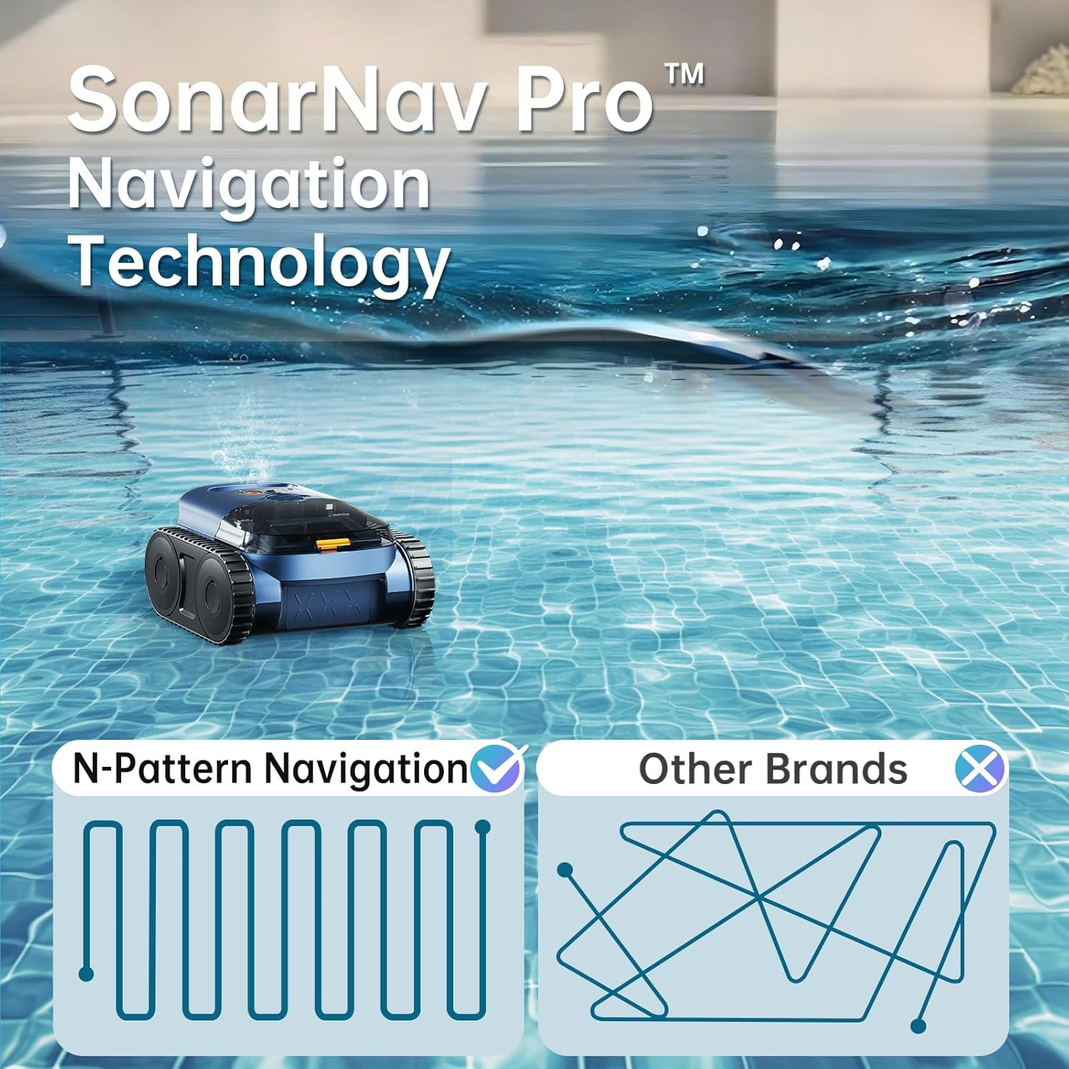 2026 Cordless Robotic Pool Cleaner Wall Climbing Pool Vacuum for Inground Pools