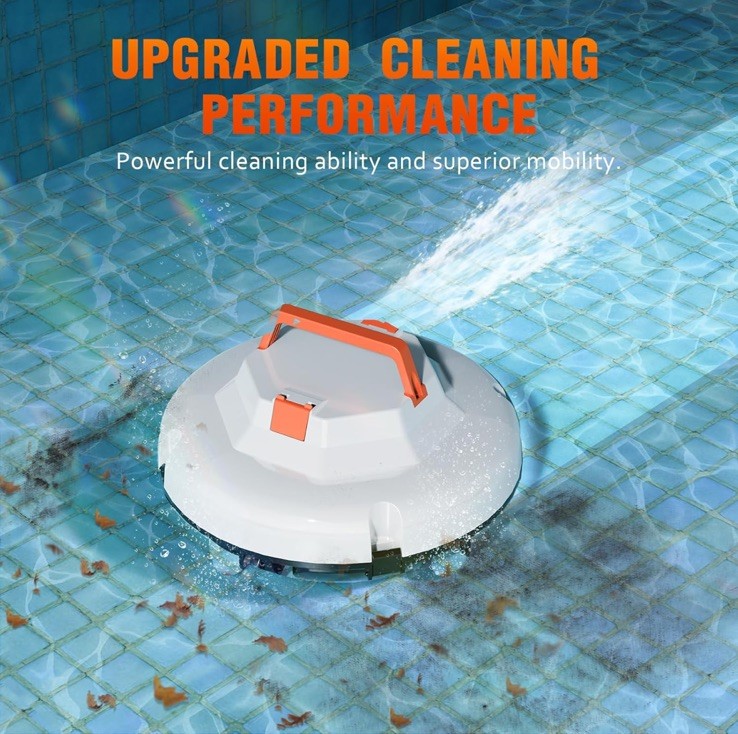 Cordless Robotic Pool Cleaner – 120 Mins Automatic Pool Vacuum Above Ground. NEW