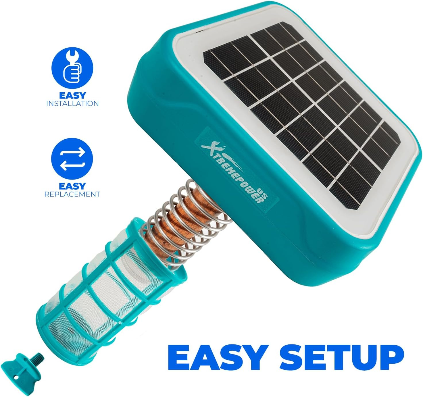 Solar Pool Ionizer Floating Water Cleaner, Blue/Black