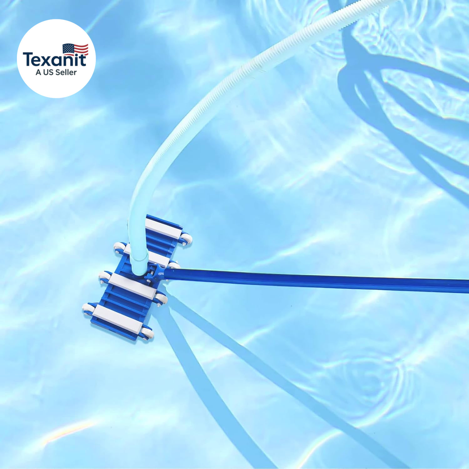 Pool Vacuum Head with Wheels, Flexible Swimming Pool Vacuum Head with Swivel, Po